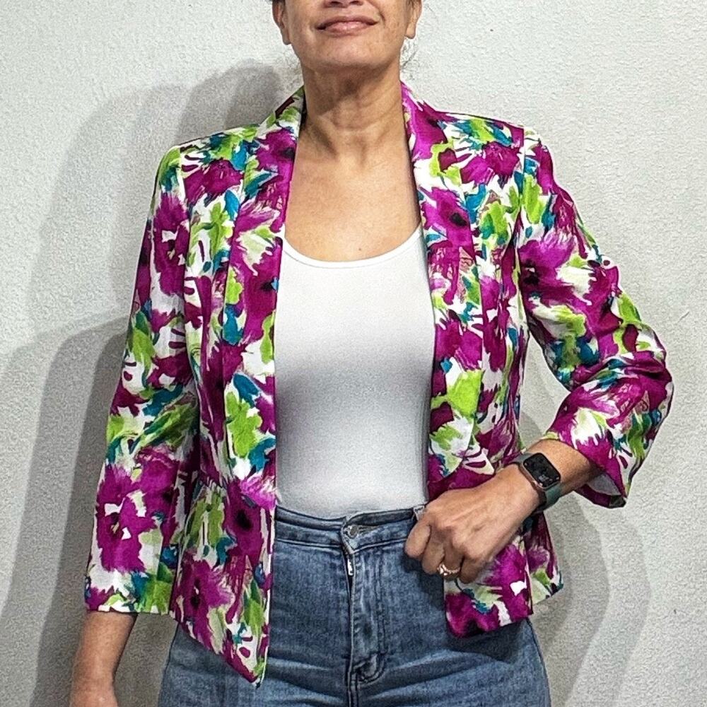 Kasper Floral Blazer Sz 8